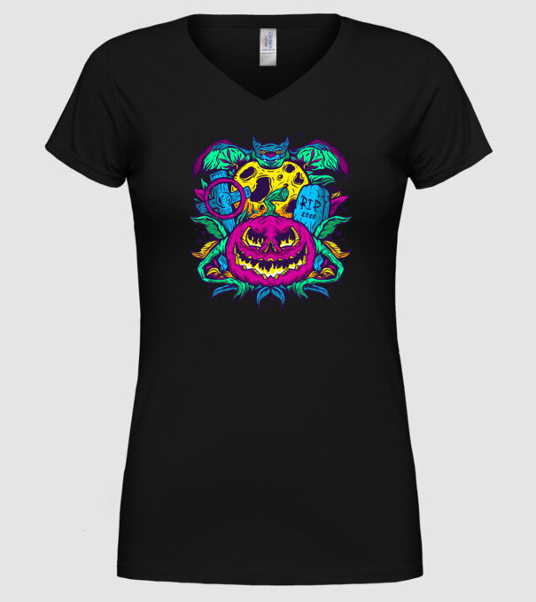 model negru pe tricou