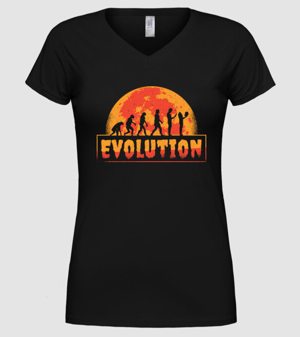 Evoluție Horror model negru pe tricou