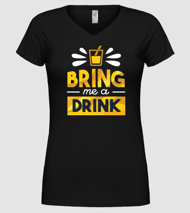 Adu-mi o băutură model negru pe tricou