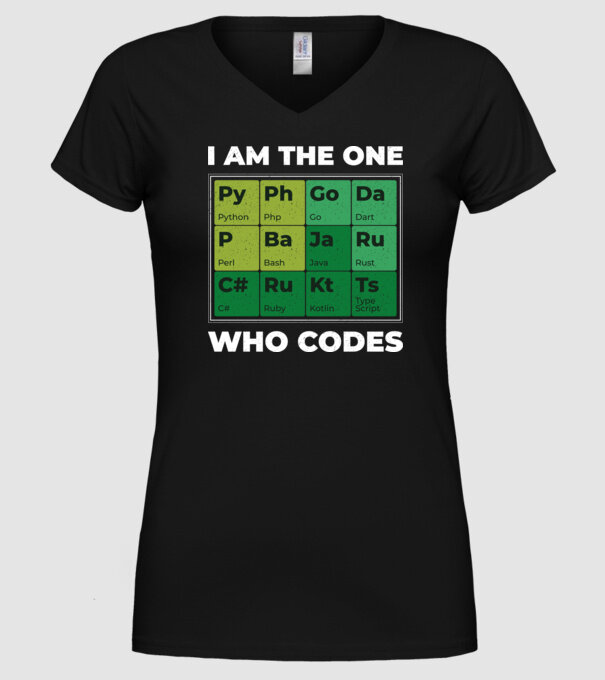 I am the one who codes tricou amuzant programator model negru pe tricou