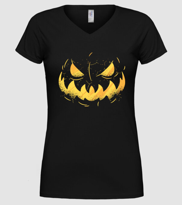 dovleac înfricoșător Halloween model negru pe tricou