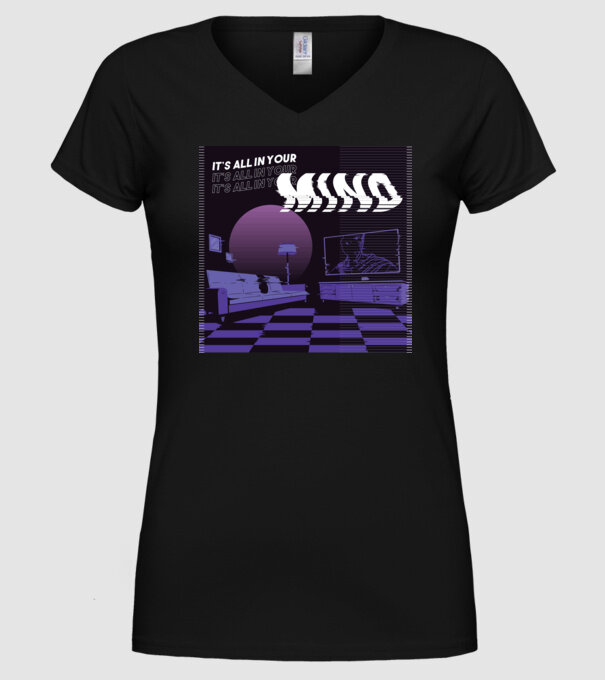 'It''s all in your mind' model negru pe tricou