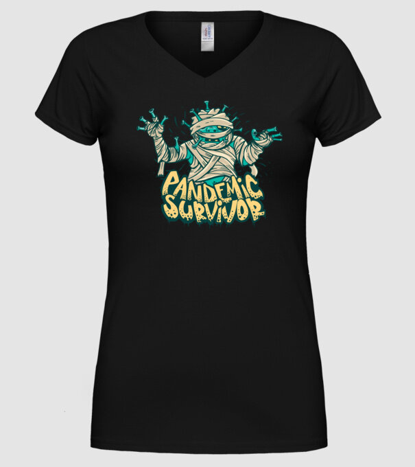 Supraviețuitorul epidemiei model negru pe tricou
