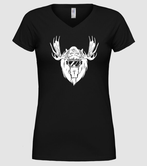 Cap de Elan model negru pe tricou