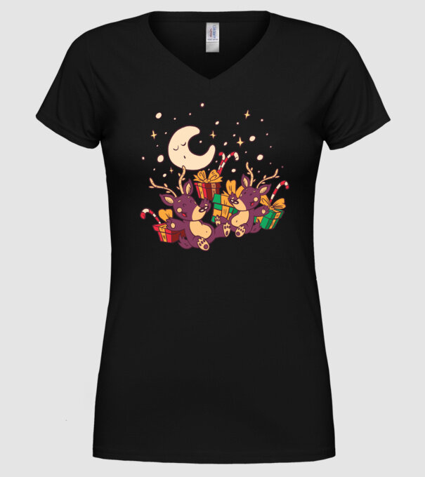 Cadouri de Crăciun model negru pe tricou