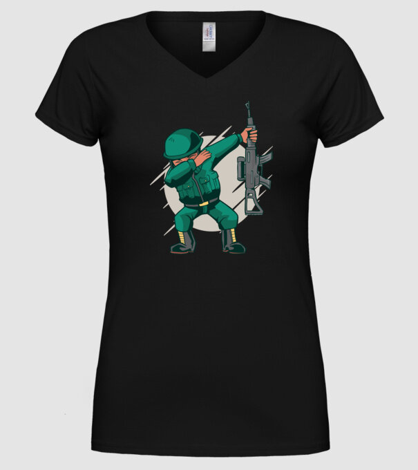 Soldat DAB model negru pe tricou