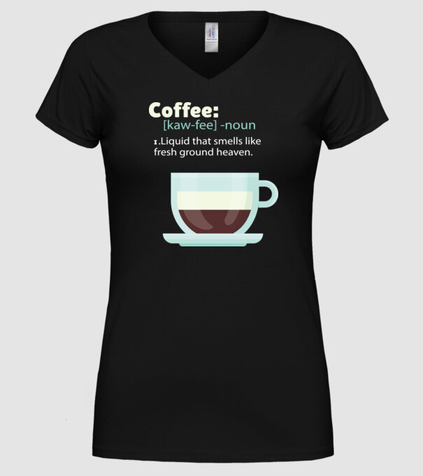 Definiție cafea model negru pe tricou
