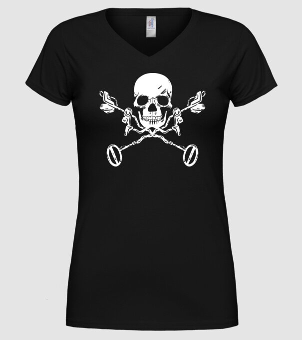 Craniu model negru pe tricou