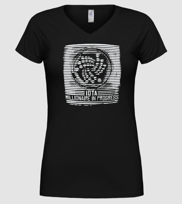 Criptomonedă Miliardar în curs de încărcare model negru pe tricou