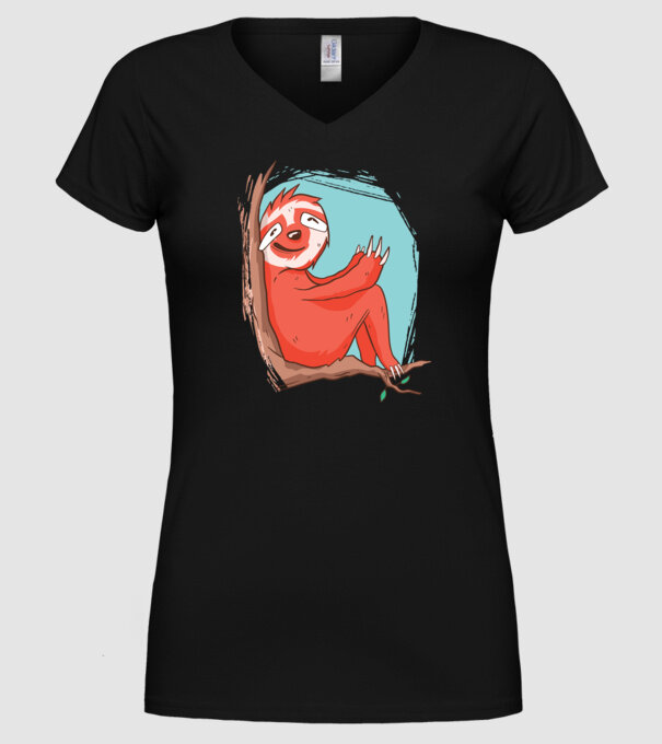 Leneș model negru pe tricou