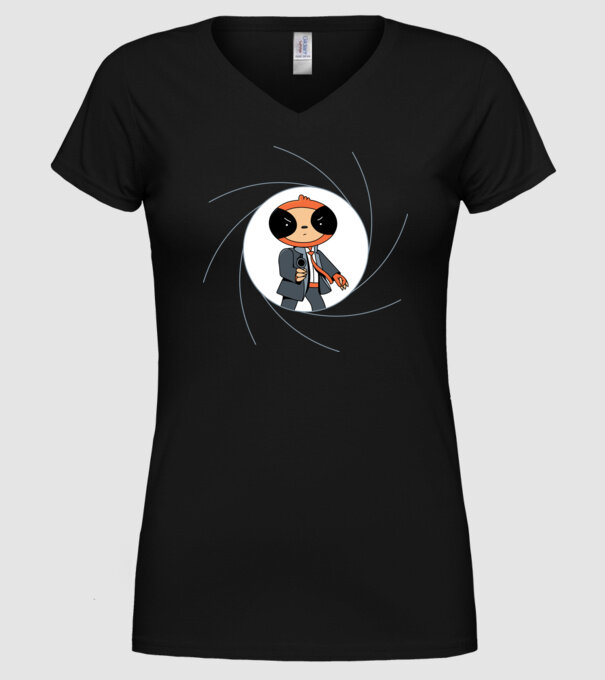 Leneș Bond 007 model negru pe tricou