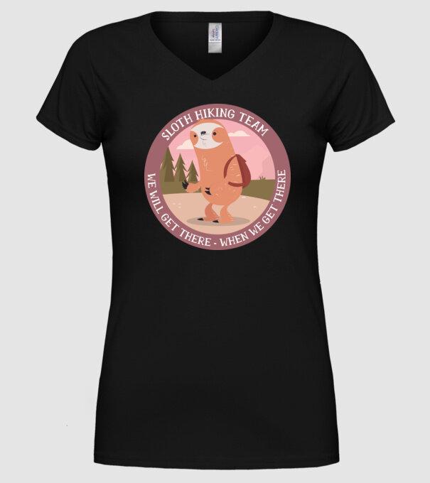 Leneș drumeție - Vom ajunge, atunci când vom ajunge model negru pe tricou