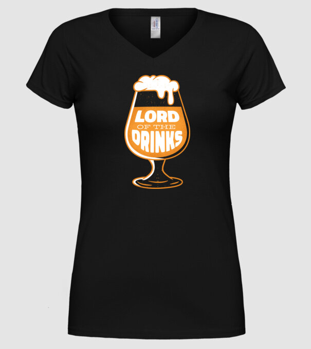 Lord of the Drinks Bere model negru pe tricou