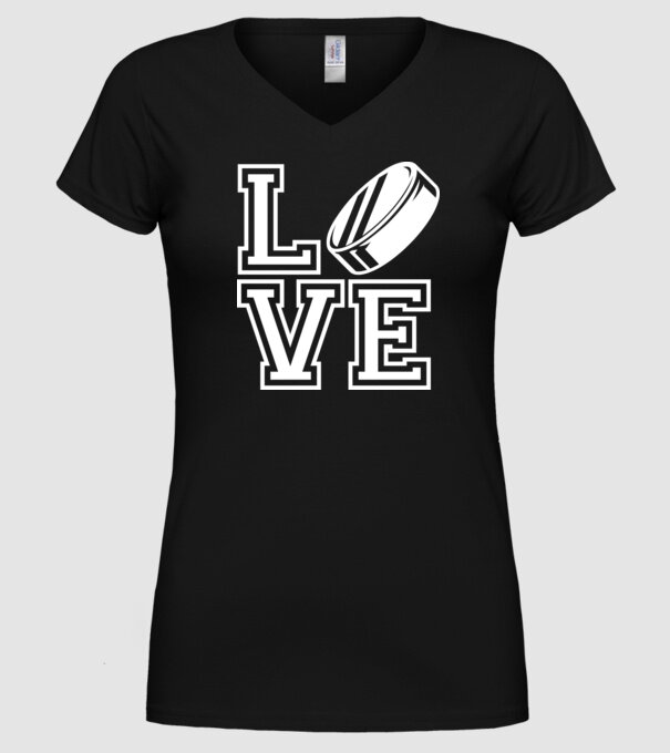 Love hochei model negru pe tricou