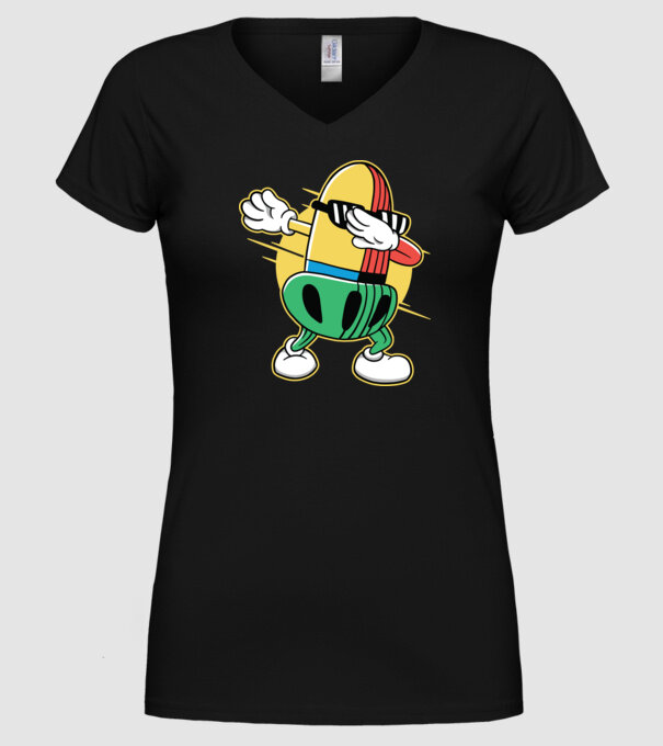 Ghindă DAB cărți de joc maghiare model negru pe tricou