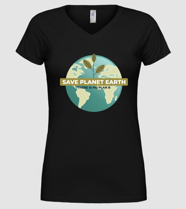 Să salvăm Pământul, nu există o altă planetă model negru pe tricou