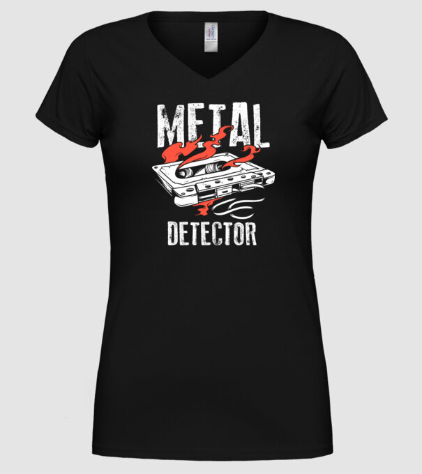 Detector de metale Casetă model negru pe tricou