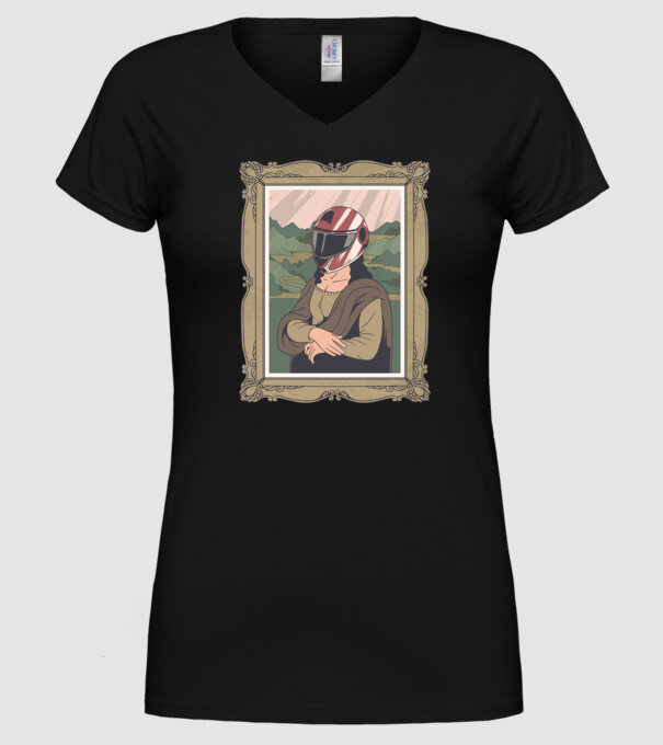 Mona Lisa Concurent model negru pe tricou