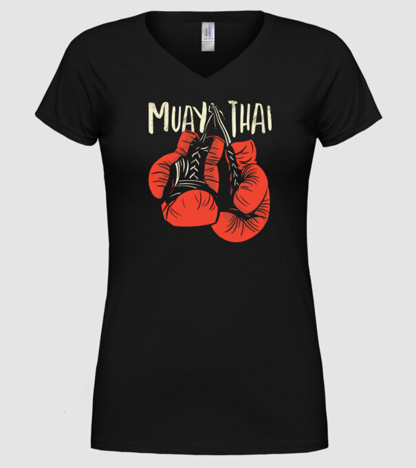Muay Thai model negru pe tricou