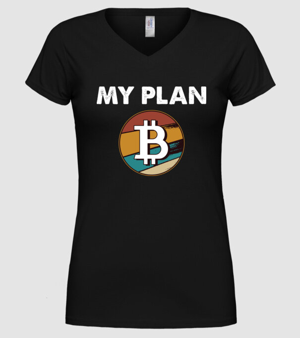 My plan B - Bitcoin model negru pe tricou