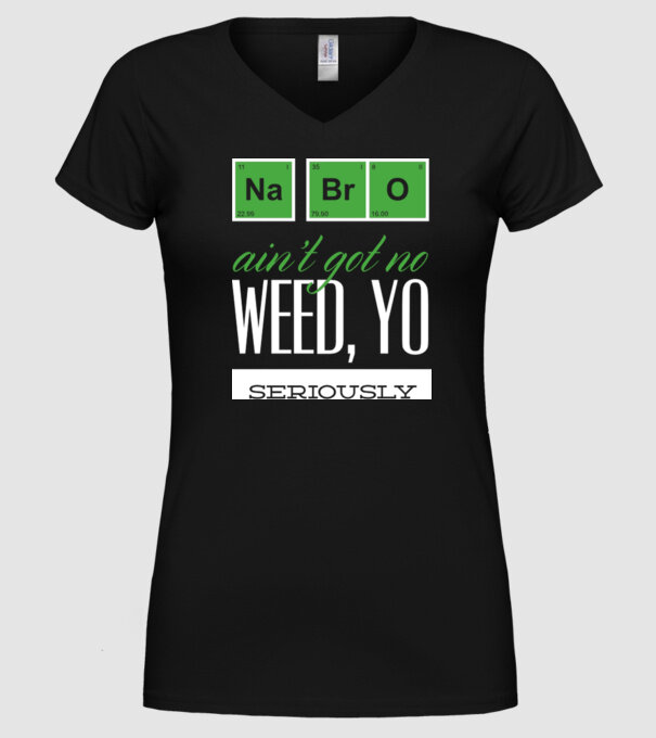 na bro aint got no weed model negru pe tricou