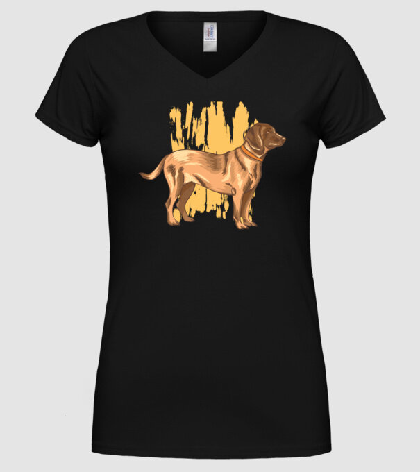 Câine de vânătoare german model negru pe tricou