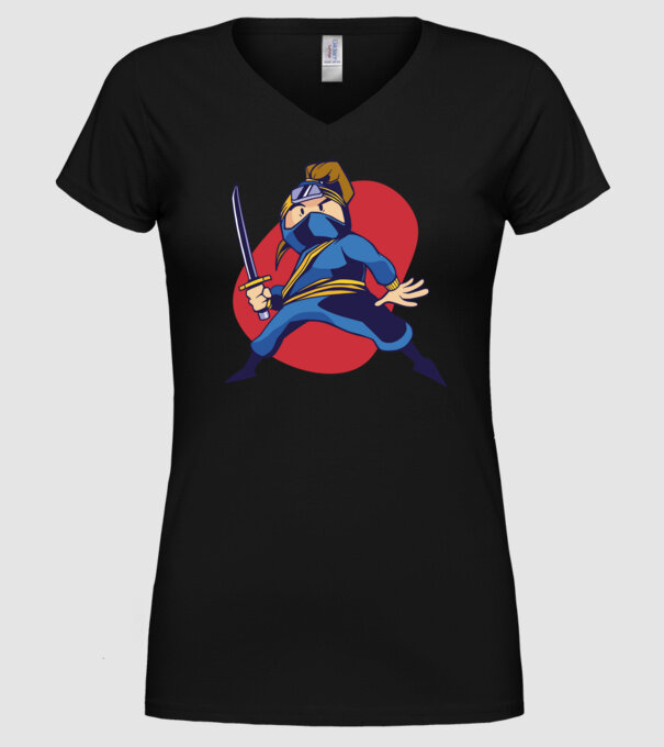 Copil Ninja model negru pe tricou