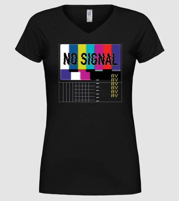 No Signal TV Eroare de transmisie model negru pe tricou