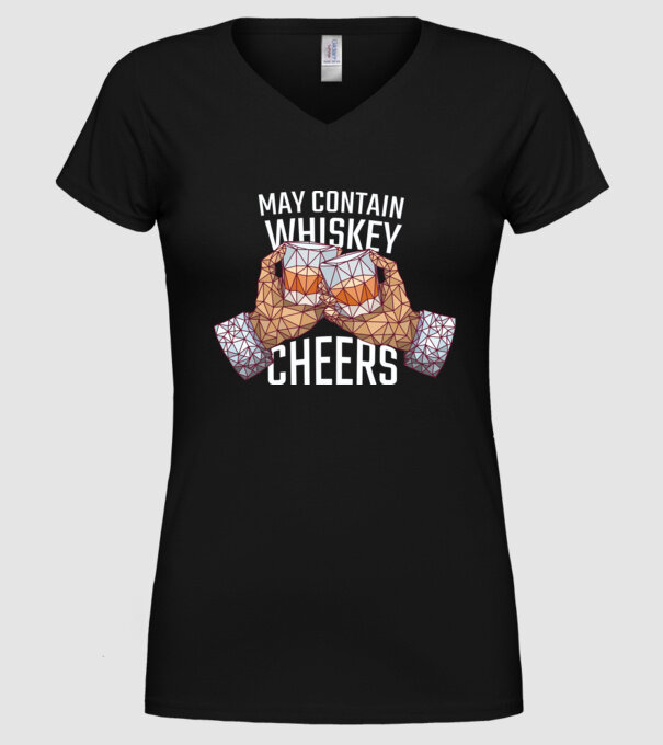 Poate conține urme de whisky model negru pe tricou