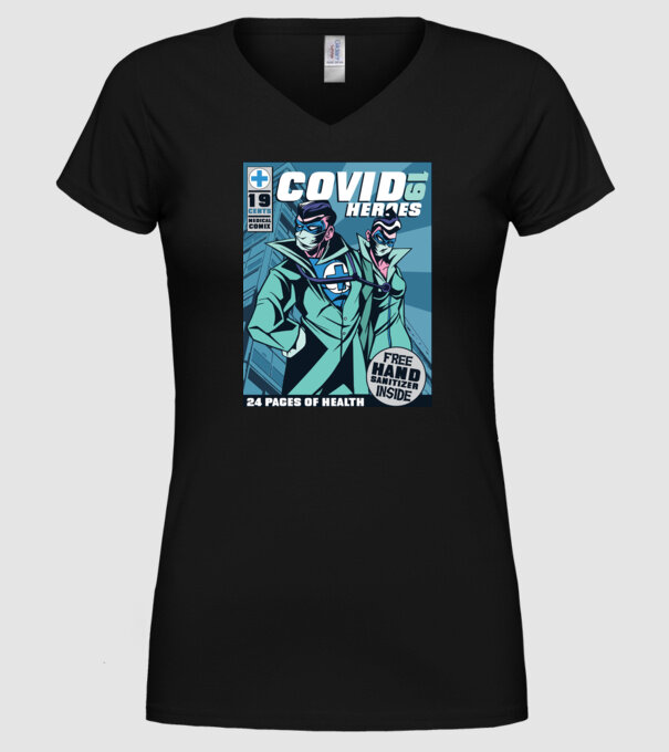 Medici Supereroi Benzi desenate model negru pe tricou
