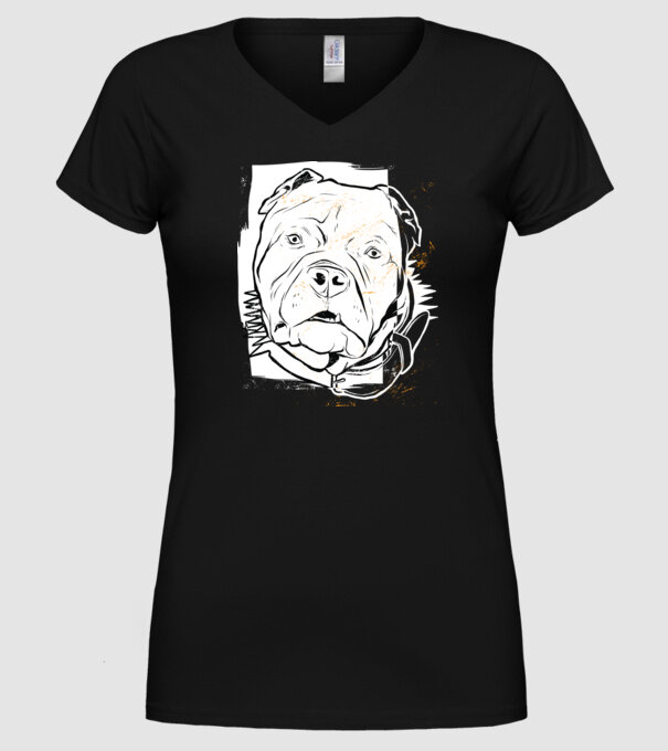 Cap Pitbull model negru pe tricou