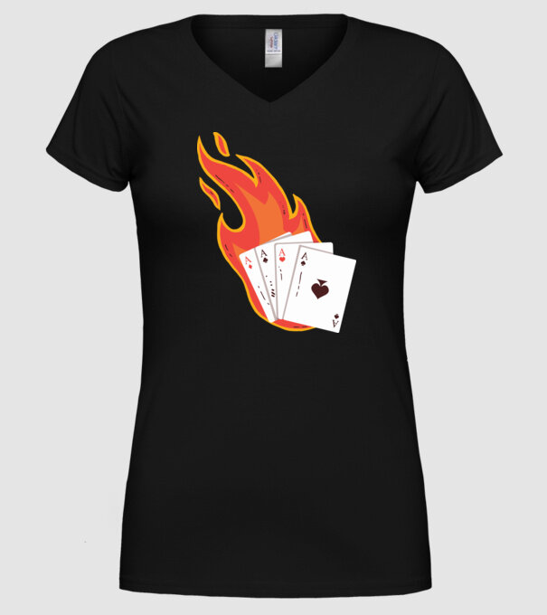 Poker model negru pe tricou