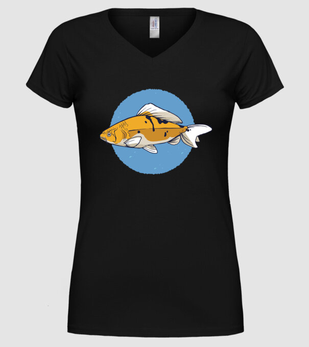 Pescuit la crap model negru pe tricou