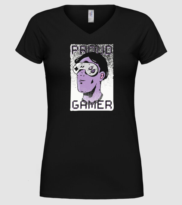 Ochelarii VR Proud Gamer model negru pe tricou