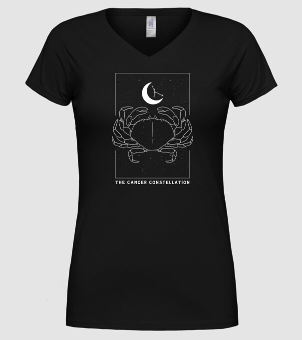 The Cancer Constellation model negru pe tricou