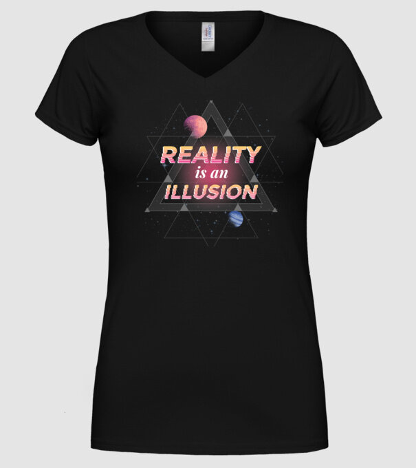 Reality is an Illusion model negru pe tricou