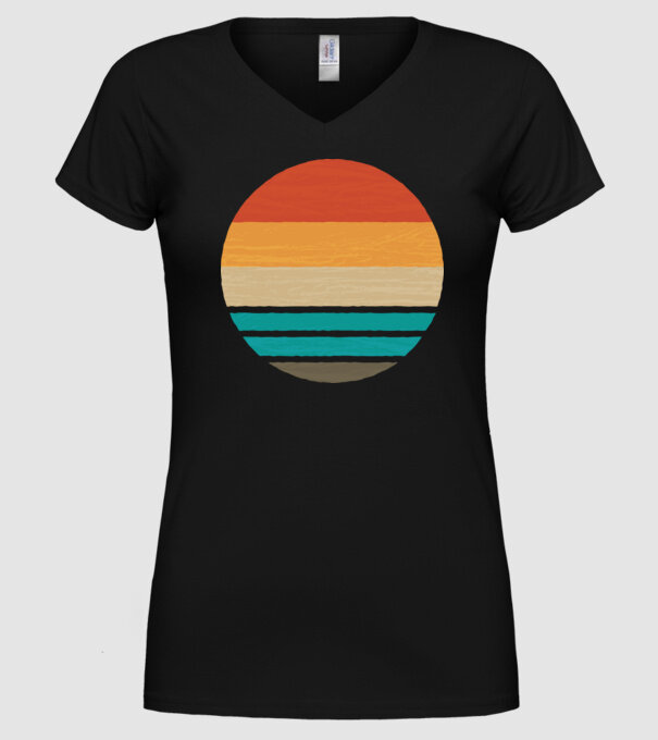 Fond Retro model negru pe tricou