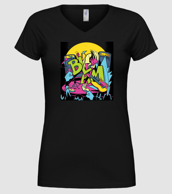 Star rock model negru pe tricou