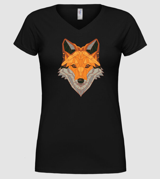 Cap de Vulpe model negru pe tricou