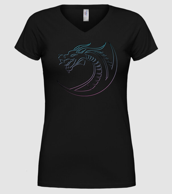 Dragon Tribal model negru pe tricou