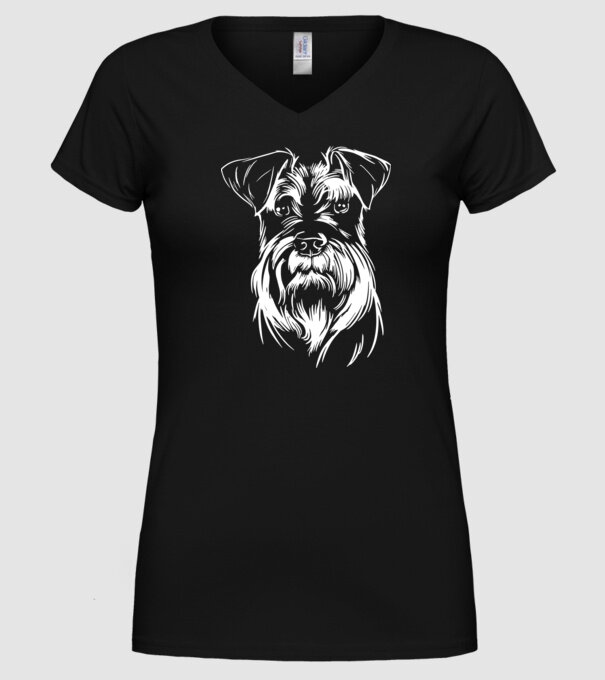 Cap Schnauzer model negru pe tricou
