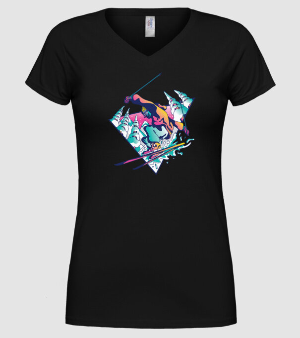 Broască țestoasă model negru pe tricou