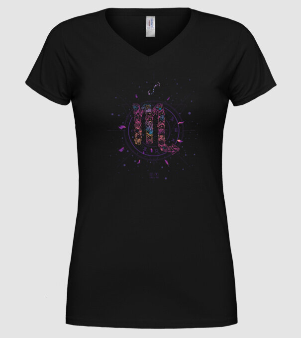 Scorpio Zodiac model negru pe tricou