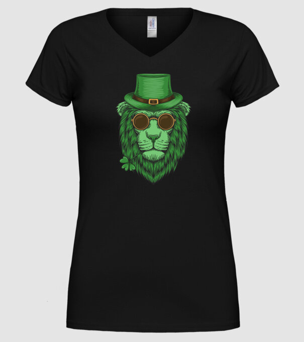 Sfântul Patrick Leu model negru pe tricou