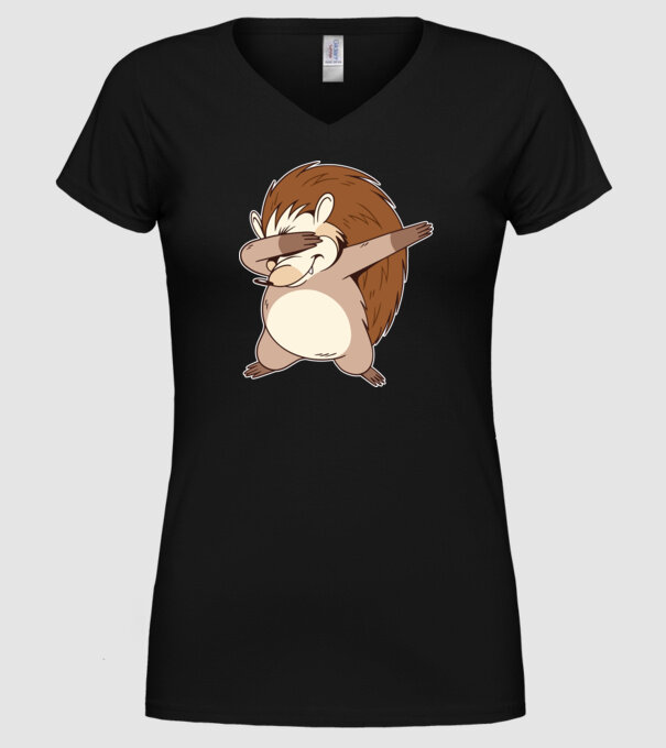 Arici DAB model negru pe tricou