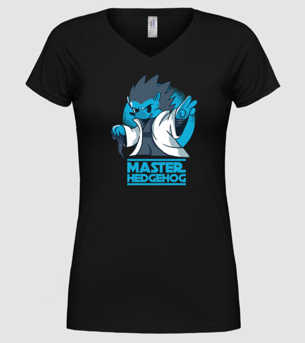 Maestru Arici model negru pe tricou