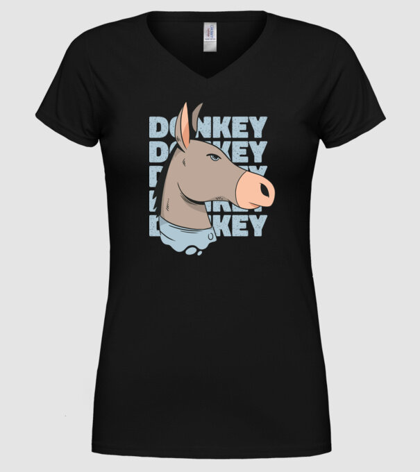 Măgar model negru pe tricou