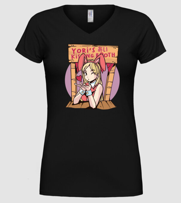Anime îndrăgostit model negru pe tricou