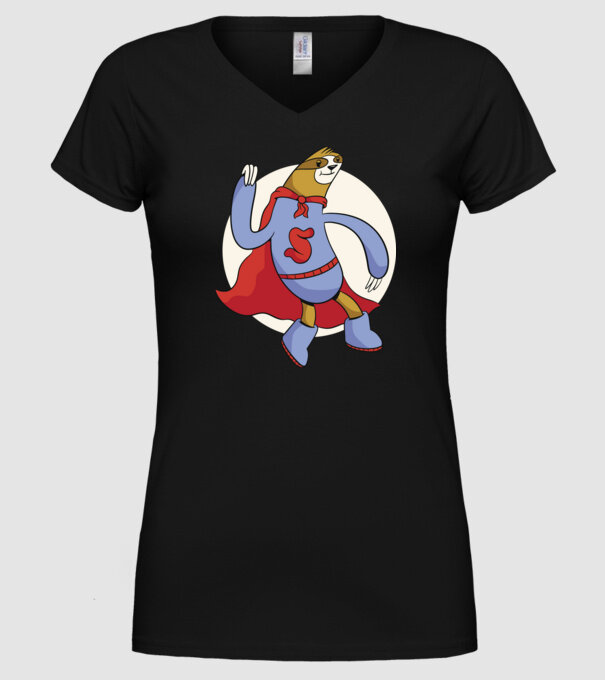 Leneș supererou model negru pe tricou