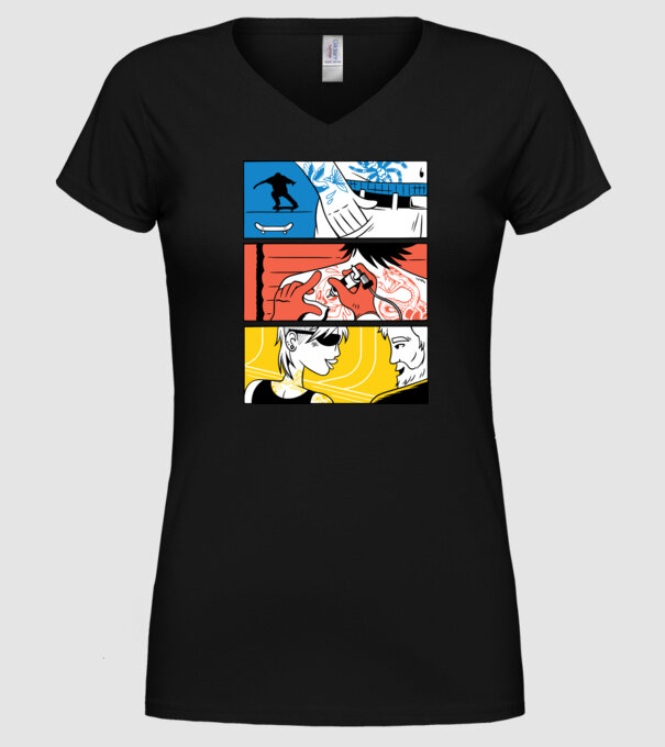 Tatuaj ilustrare model negru pe tricou
